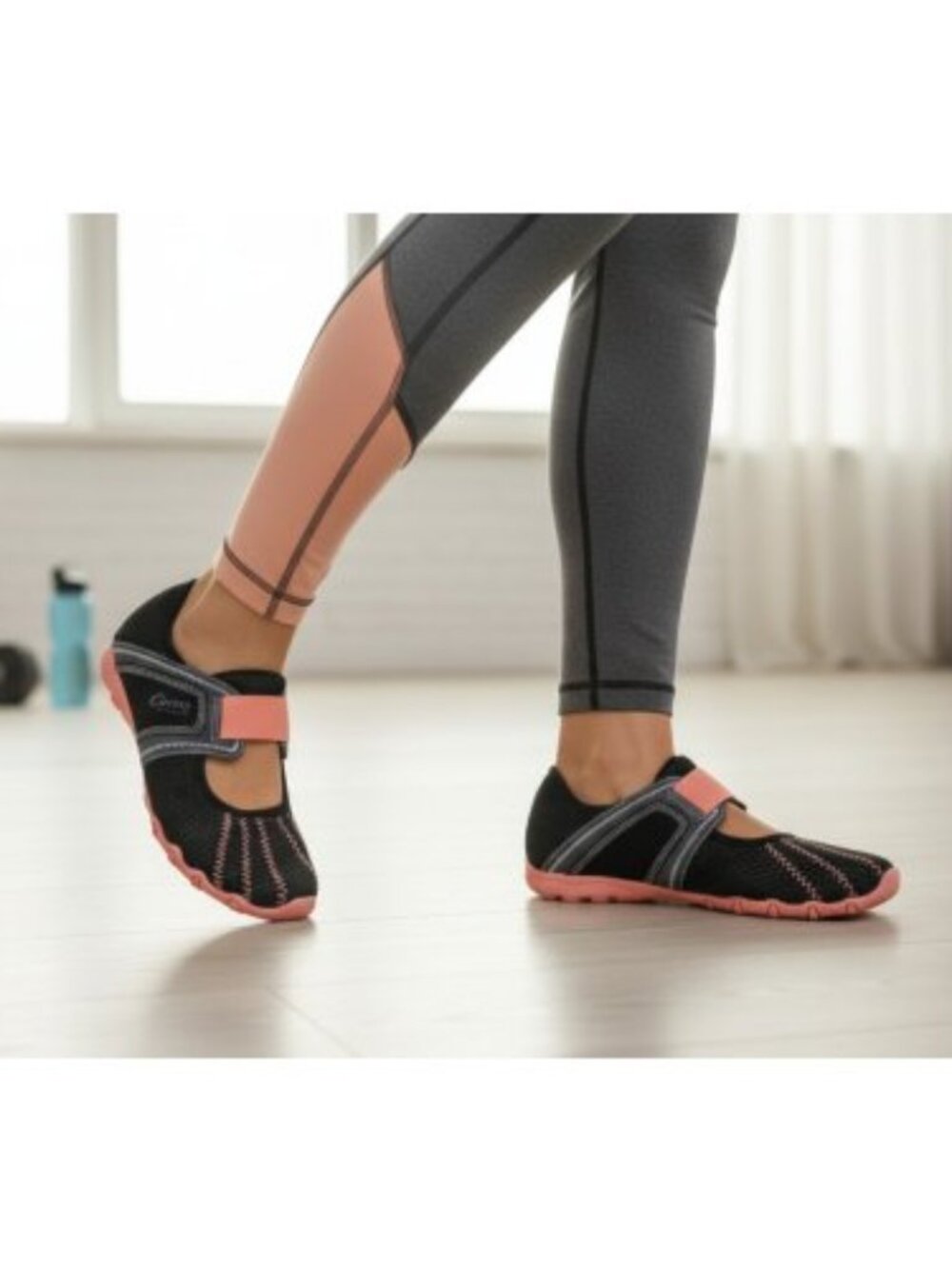 CURVES for Women Black Toning Walking Sneakers Ladies Size 8